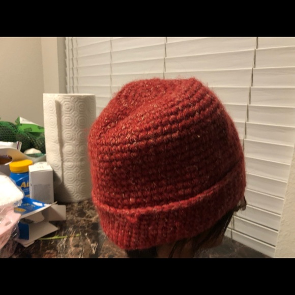 Ganeshhmal Women’s Dark Orange Hand Knit Crochet Beanie Hats Size One - Picture 10 of 10